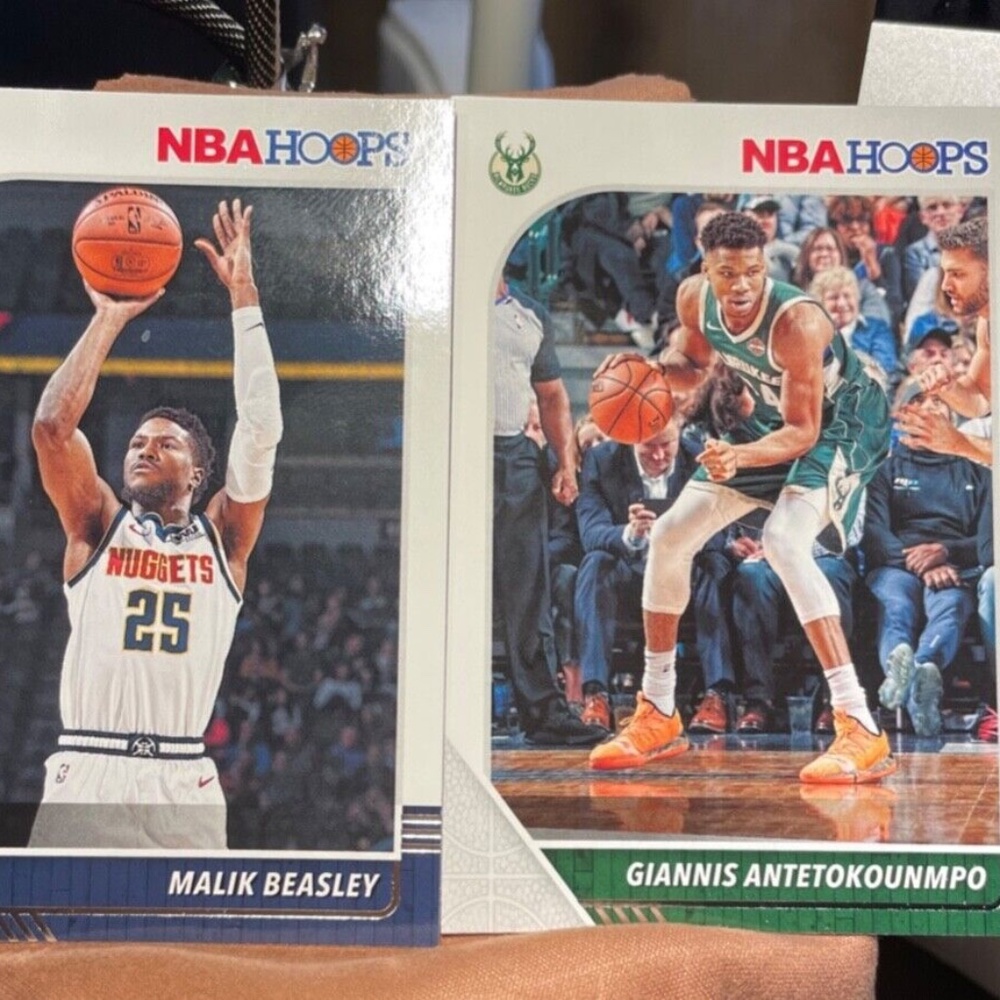 Malik Beasley & Giannis Antetokounmpo  Panini NBA Hoops-2 card set